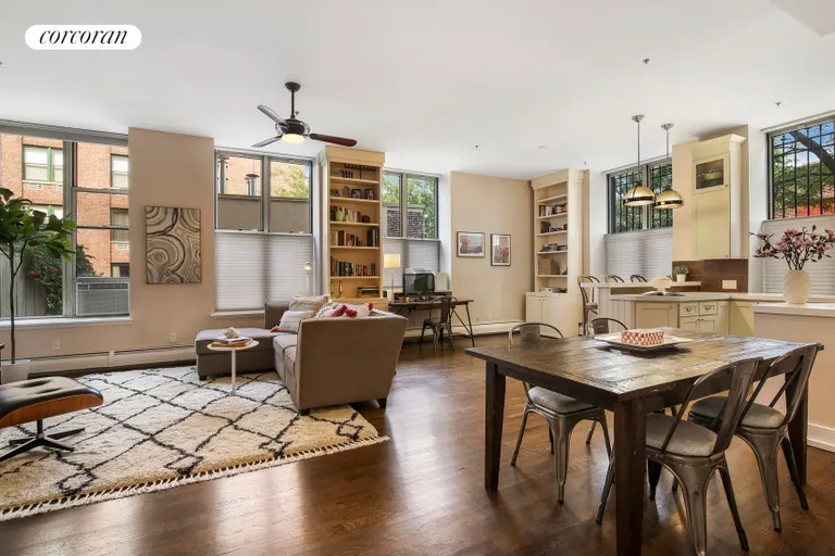 New York City Real Estate | View 444 12th Street, 1B | Open Plan Living | Dining Room | View 2