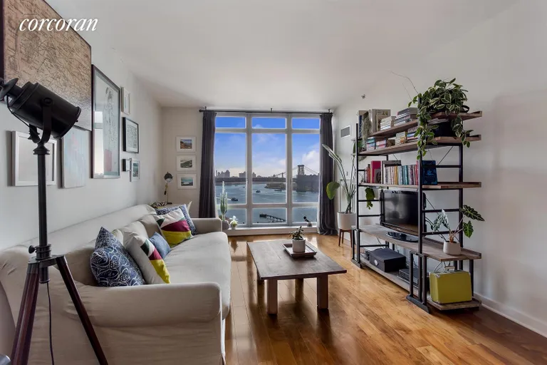 New York City Real Estate | View 2 Northside Piers, 19B | Living Room | View 6