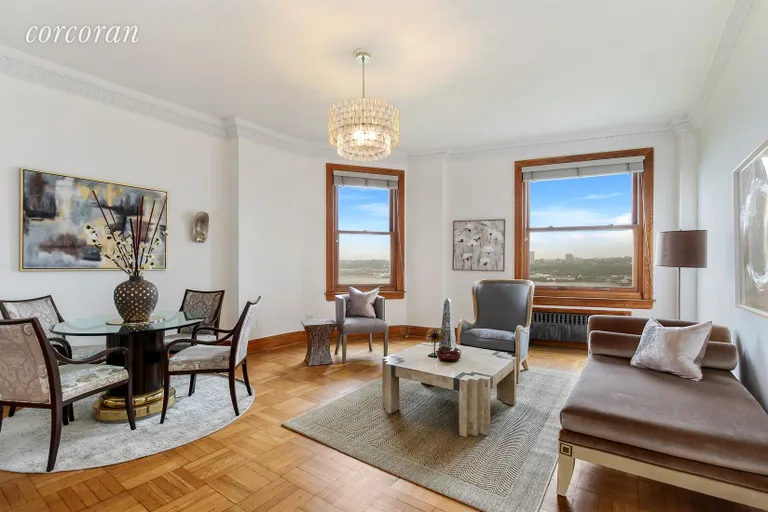 New York City Real Estate | View 417 Riverside Drive, 8A | Living Room | View 2
