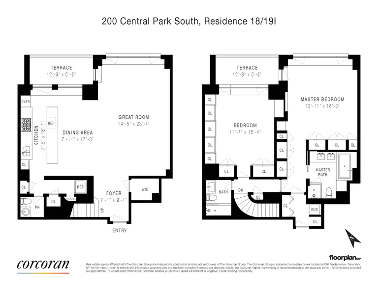 200 Central Park South, 18-19I | floorplan | View 7