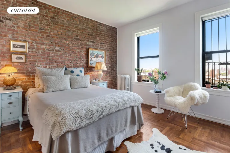 New York City Real Estate | View 408 Saint Johns Place, 6A | Master suite with skyline views | View 4