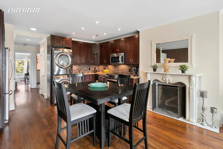 New York City Real Estate | View 85 Joralemon Street, 3 | Dining area with stunning hardwood floors | View 3