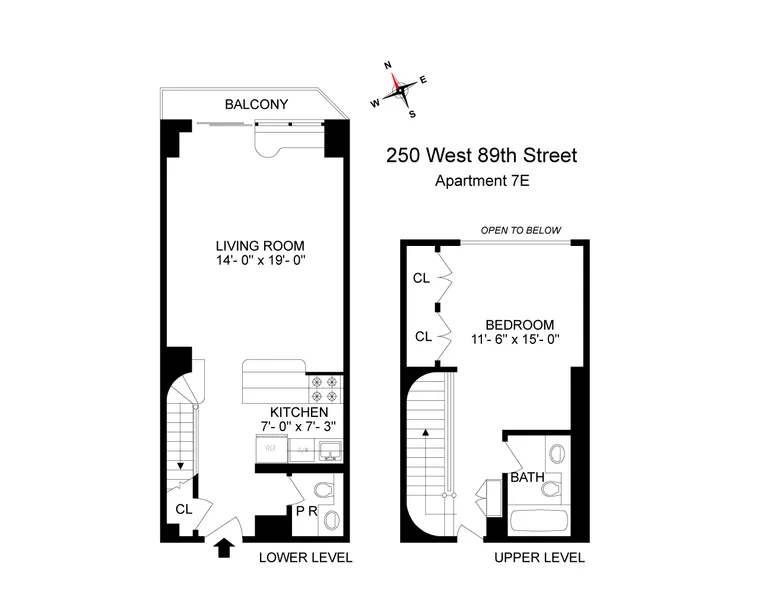 250 West 89th Street, 7E | floorplan | View 8