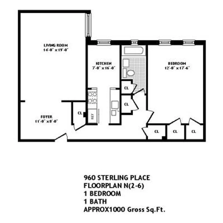 960 Sterling Place, 3N | floorplan | View 6