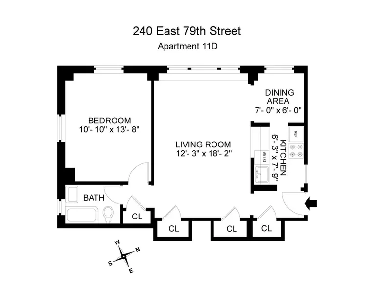 240 East 79th Street, 11D | floorplan | View 9