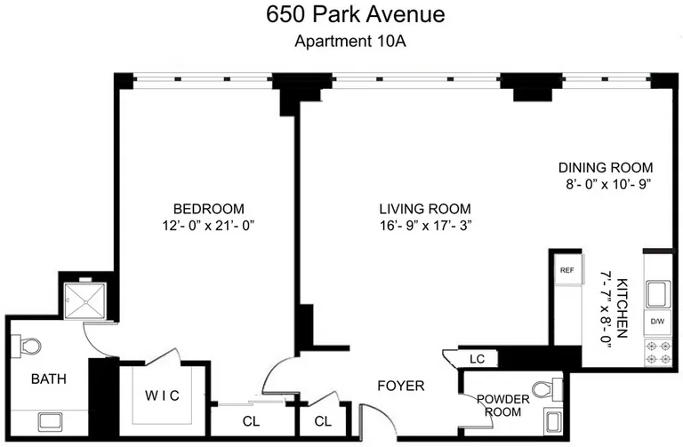 650 Park Avenue, 10A | floorplan | View 10