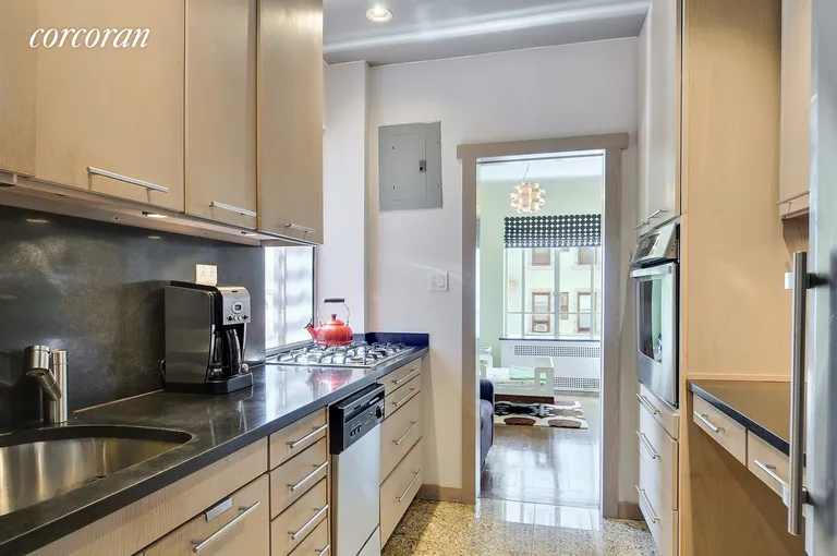 New York City Real Estate | View 420 Central Park West, 5B | windowed, pass-thru kitchen | View 2