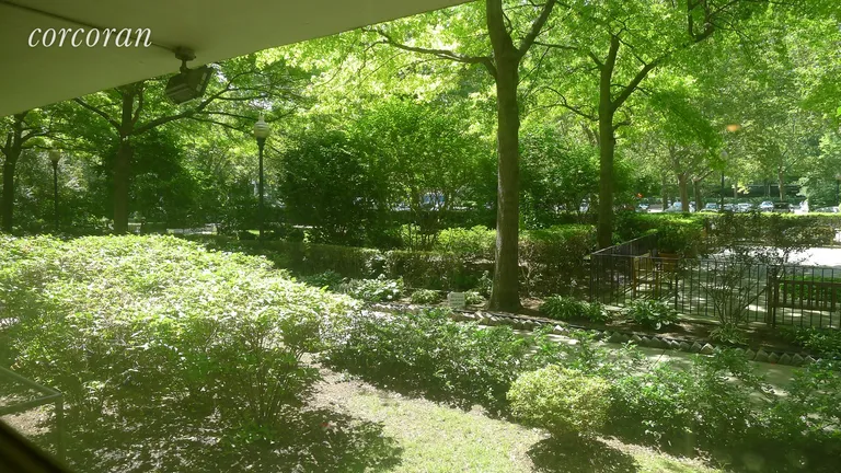 New York City Real Estate | View 400 Central Park West, 1B | Your sunny garden view | View 7