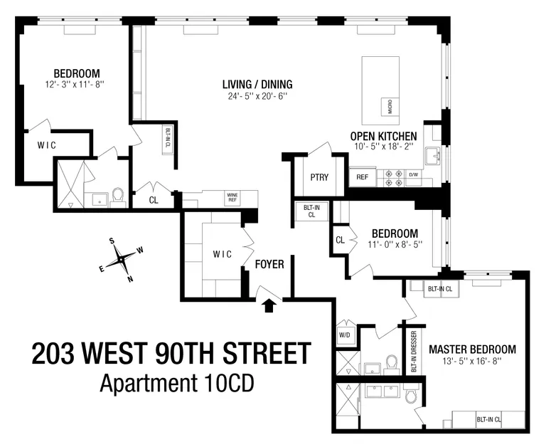 203 West 90th Street, 10CD | floorplan | View 11