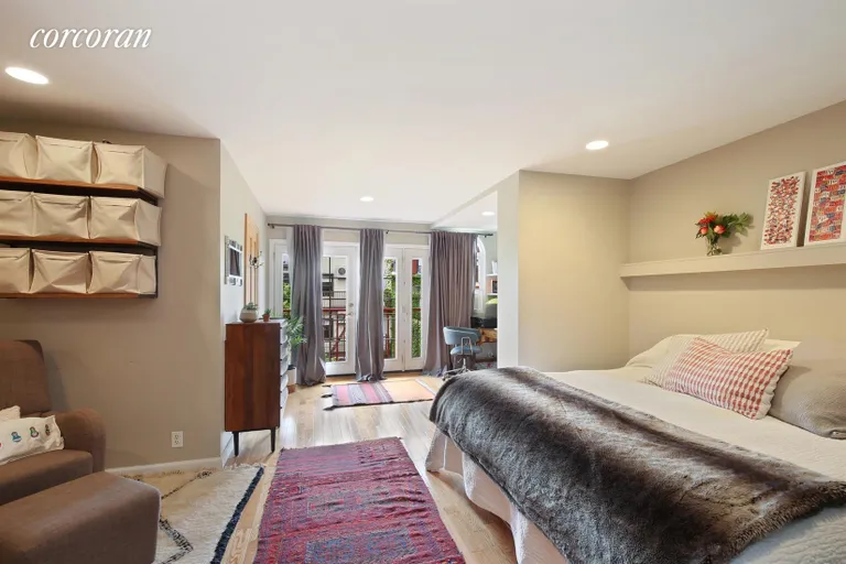 New York City Real Estate | View 694 De Graw Street, 3 | Master bedroom with ensuite bath and balcony | View 6