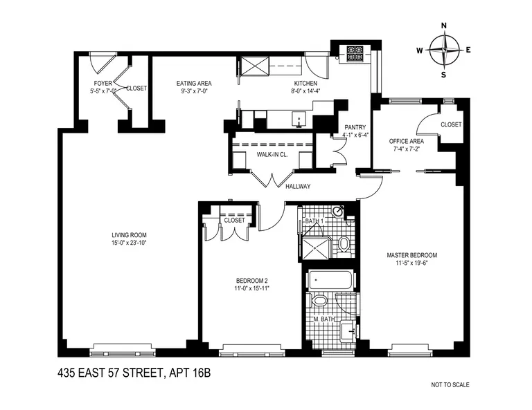 435 East 57th Street, 16B | floorplan | View 5