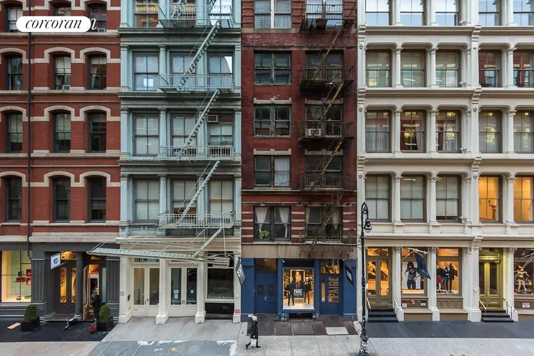New York City Real Estate | View 72 Mercer Street, 2 WEST | View across Mercer Street to cast-iron buildings | View 12