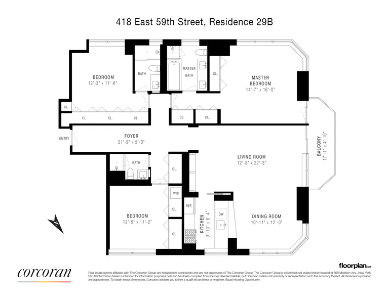 418 East 59th Street, 29B | floorplan | View 16