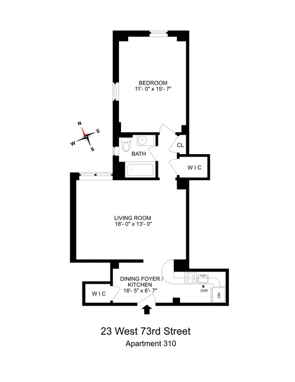 23 West 73rd Street, 310 | floorplan | View 6