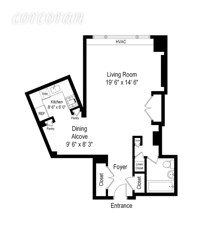 New York City Real Estate | View 200 Central Park South, 11F | Floor Plan | View 6