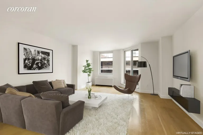 New York City Real Estate | View 333 Rector Place, 511 | Grand Living Room | View 2