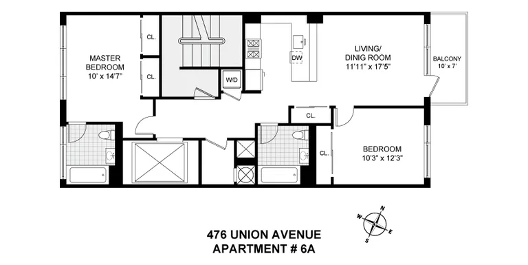 476 Union Avenue, 6A | floorplan | View 1