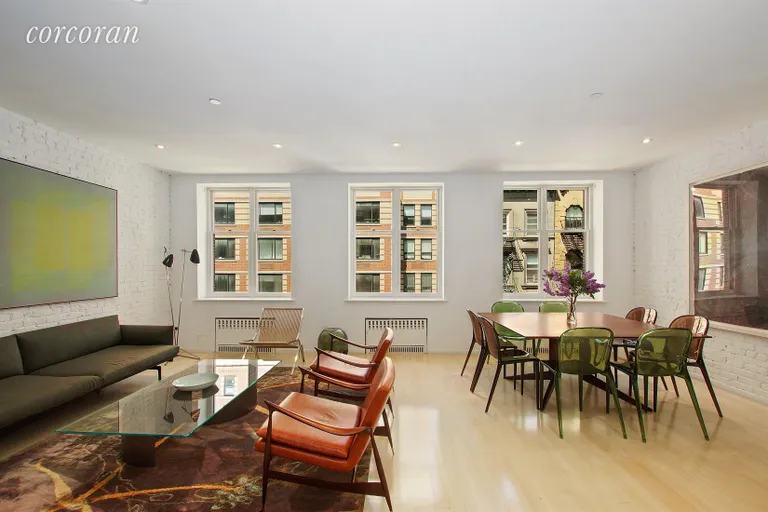 New York City Real Estate | View 148 Chambers Street, 5 | Living Room / Dining Room | View 3