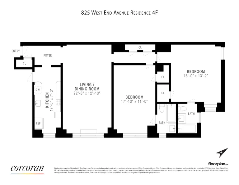 825 West End Avenue, 4F | floorplan | View 7