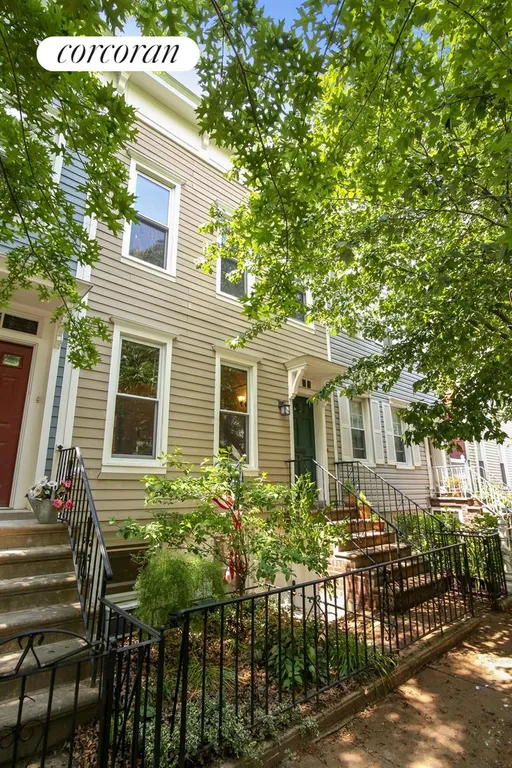 New York City Real Estate | View 26 Jackson Place | Front View with Stoop & Gardens  | View 8