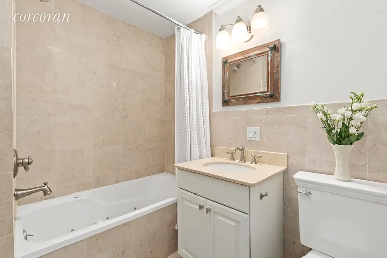 New York City Real Estate | View 932 President Street, 1A | One of three full baths with tub & Jacuzzi | View 9