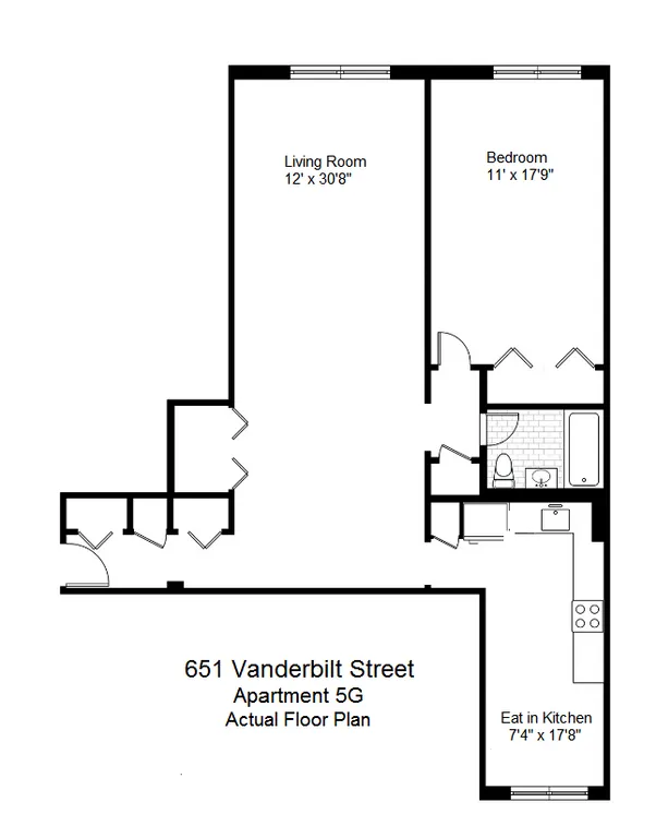 651 Vanderbilt Street, 5G | floorplan | View 8