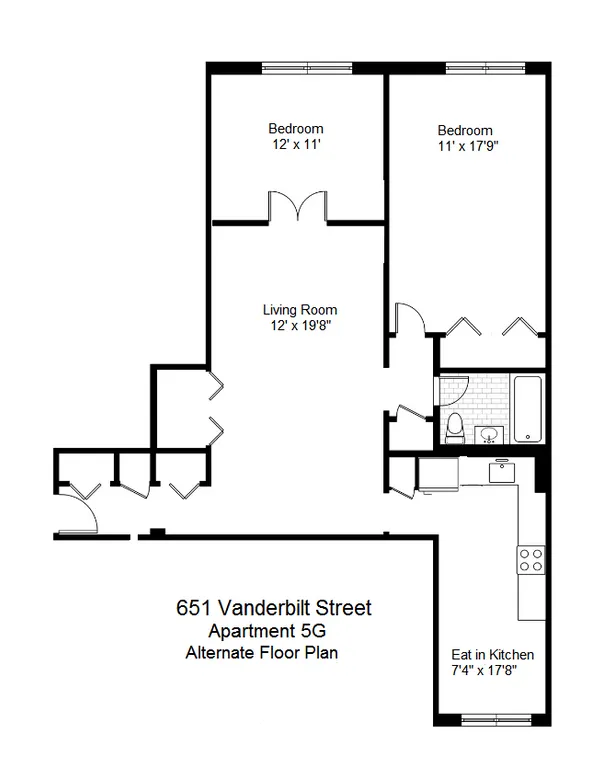 651 Vanderbilt Street, 5G | floorplan | View 9