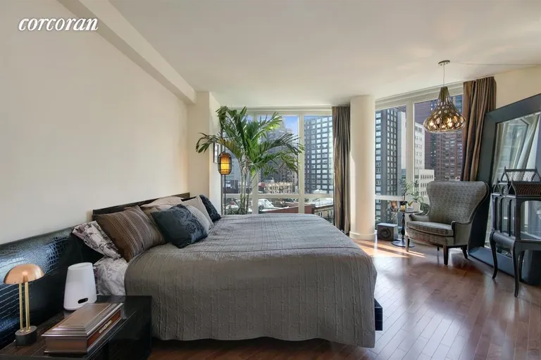 New York City Real Estate | View 225 East 34th Street, 9E | Master Bedroom w/ Empire State Building views | View 4