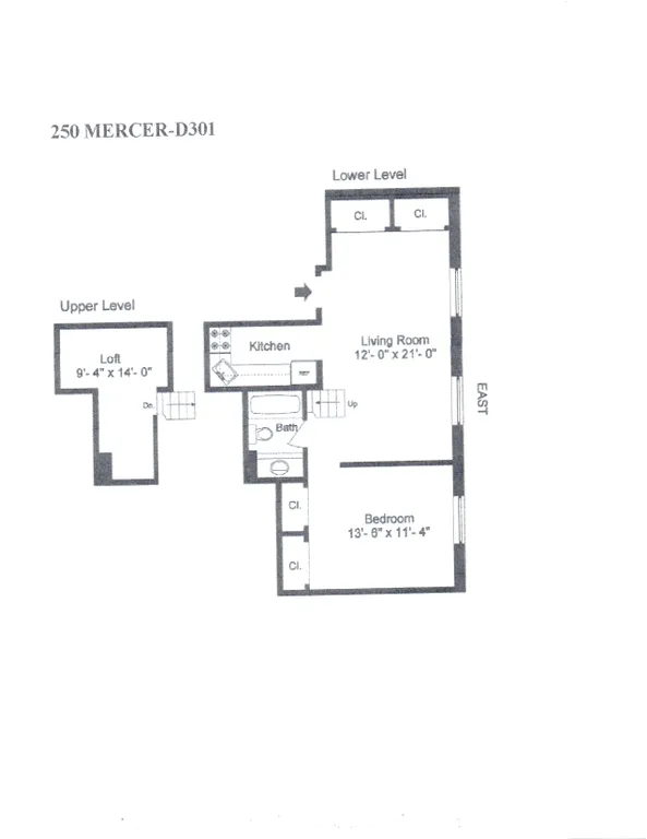 250 Mercer Street, D301 | floorplan | View 5