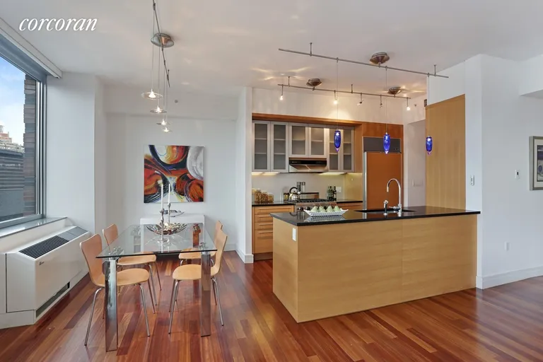 New York City Real Estate | View 30 West Street, 12F | Dining Room/Kitchen | View 3