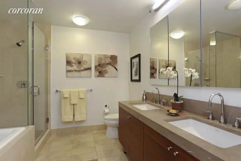 New York City Real Estate | View 30 West Street, 12F | Master Bathroom | View 5