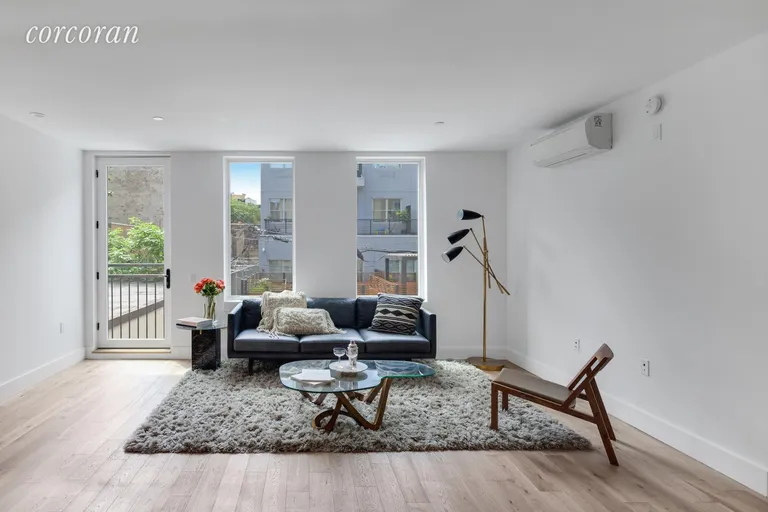 New York City Real Estate | View 730 Bergen Street, 2 | Living Room with Triple Windows  | View 2