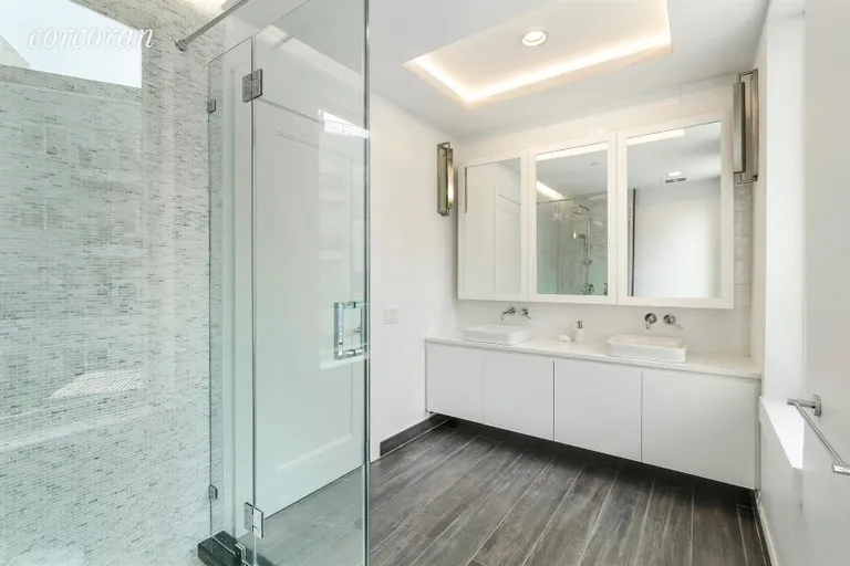 New York City Real Estate | View 730 Bergen Street, 2 | Master Bathroom with Double Vanity and Sink | View 5