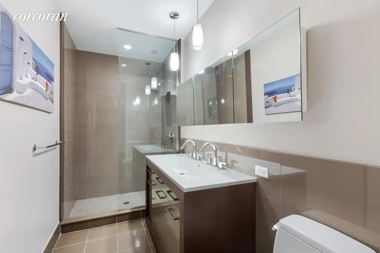 New York City Real Estate | View 125 North 10th Street, SGB | En-suite master bath with walk-in Shower  | View 5