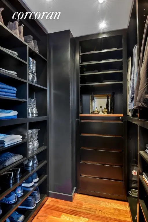 New York City Real Estate | View 201 West 74th Street, 16HJK | Master Walk-in Closet - His | View 9