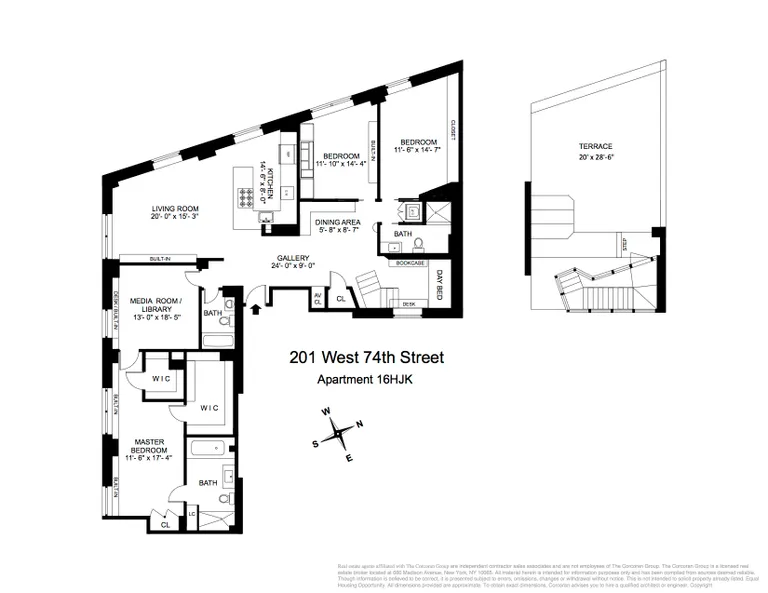 201 West 74th Street, 16HJK | floorplan | View 39