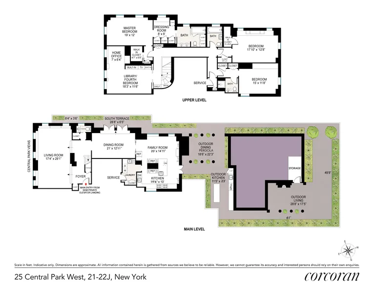 25 Central Park West, 21/22J | floorplan | View 29
