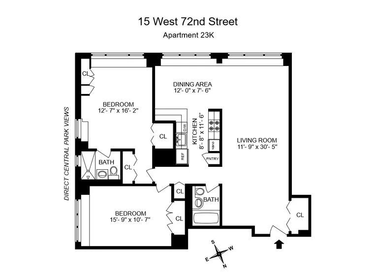 15 West 72Nd Street, 23K | floorplan | View 7