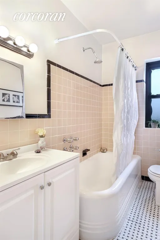 New York City Real Estate | View 283 East 5th Street, 5C | Art Deco Windowed Bathroom | View 6