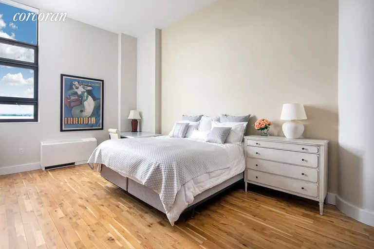 New York City Real Estate | View 360 Furman Street, loft 536 | Master bedroom with an en suite bathroom and WIC | View 6