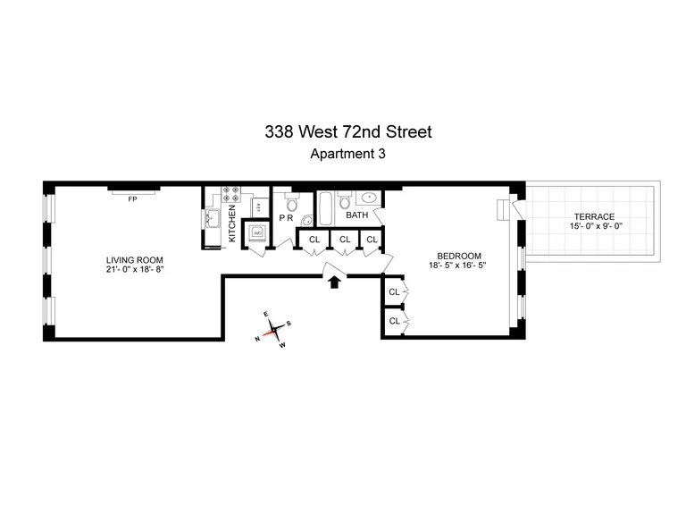 338 West 72nd Street, 3RD | floorplan | View 11