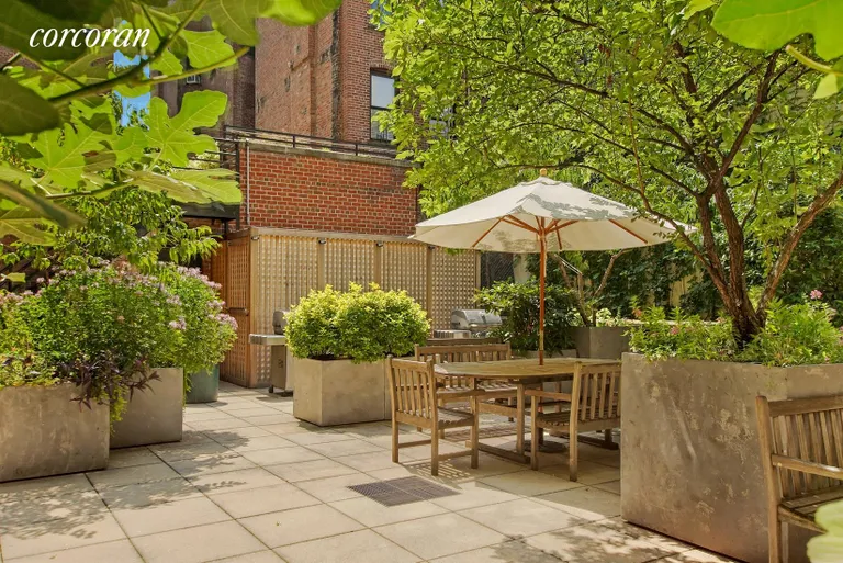 New York City Real Estate | View 350 BLEECKER STREET, 1C | Common Courtyard w/bbq | View 8
