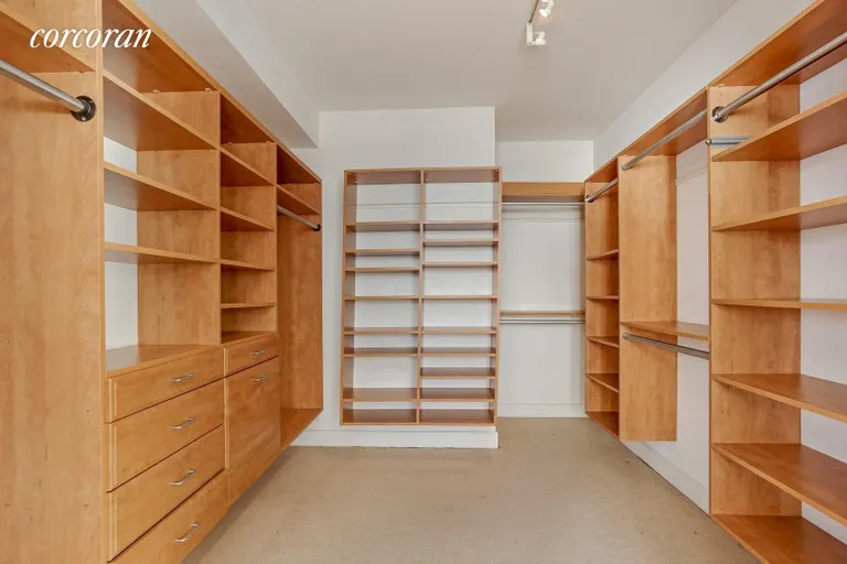 New York City Real Estate | View 10 West Street, 37G | Master Bedroom Walk in Closet | View 9