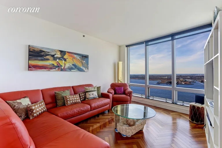 New York City Real Estate | View 10 West Street, 37G | 3rd Bedroom with Direct River Views | View 12