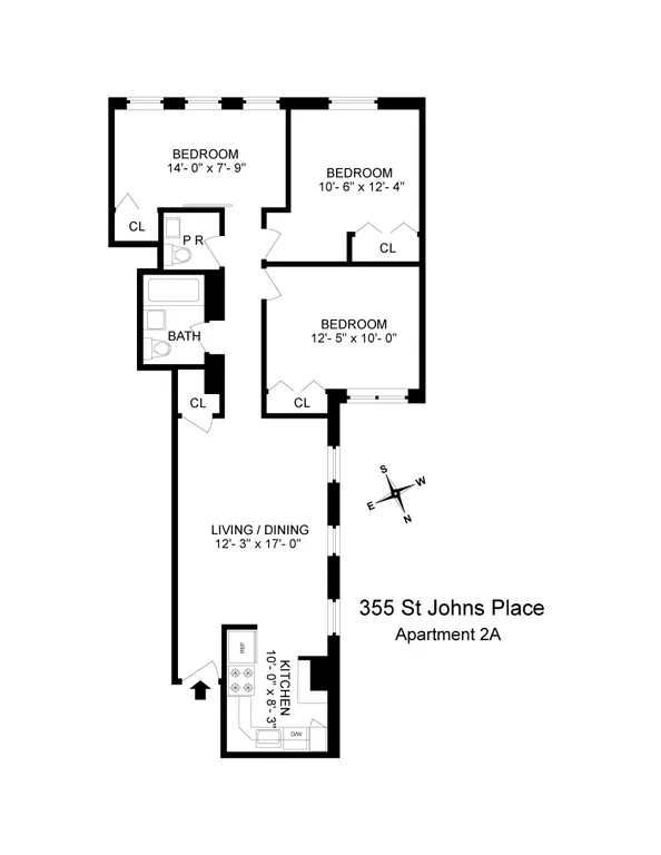 355 Saint Johns Place, 2A | floorplan | View 8