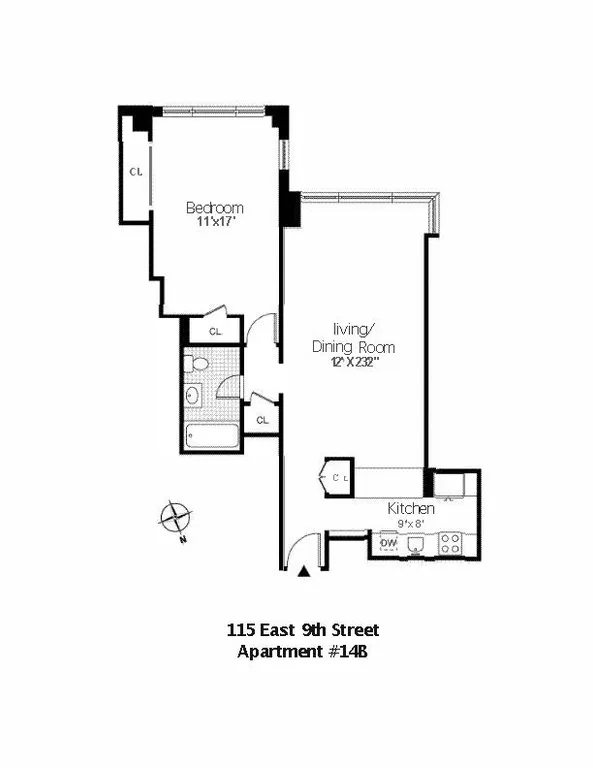 115 East 9th Street, 14B | floorplan | View 13