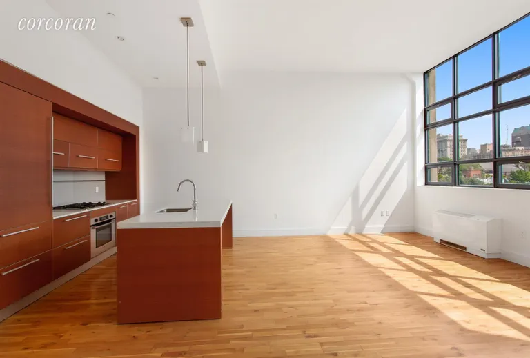 New York City Real Estate | View 360 Furman Street, 605 | Kitchen Living Room | View 5