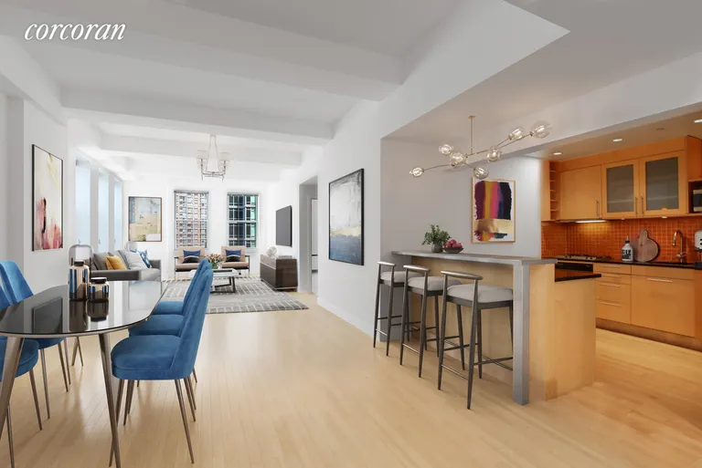 New York City Real Estate | View 80 Chambers Street, 12D | Spacious dining area | View 5