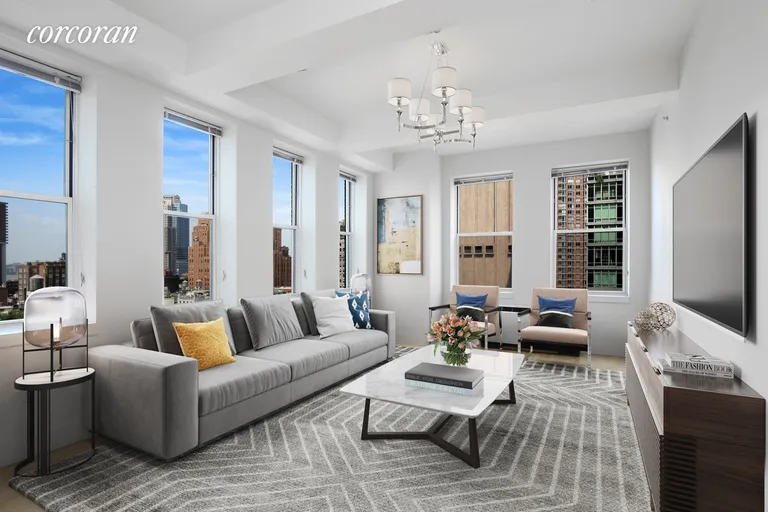New York City Real Estate | View 80 Chambers Street, 12D | 2 Beds, 2 Baths | View 1