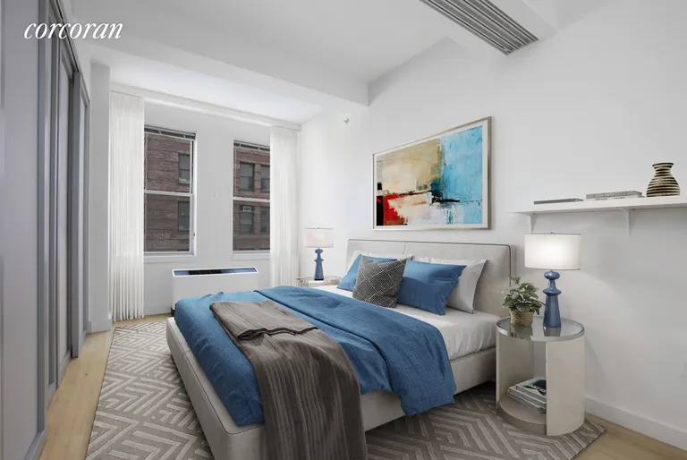 New York City Real Estate | View 80 Chambers Street, 12D | Master bedroom suite | View 7